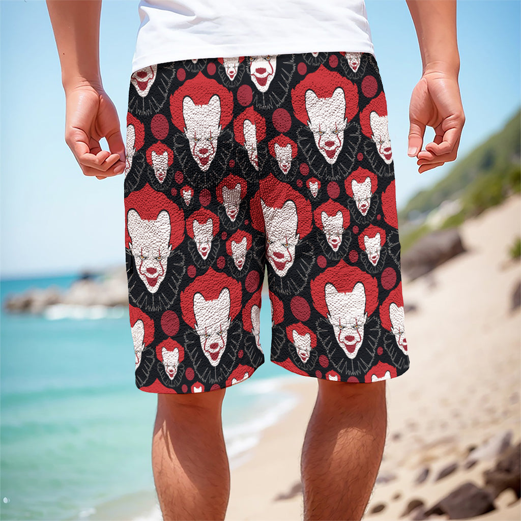 Halloween Scary Clown Pattern Print Men's Cargo Shorts