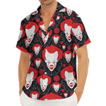 Halloween Scary Clown Pattern Print Men's Deep V-Neck Shirt