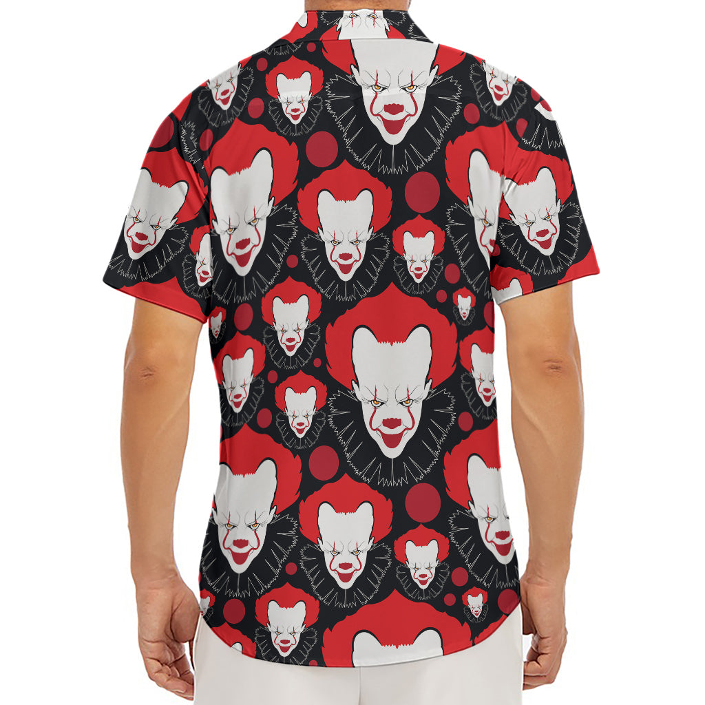 Halloween Scary Clown Pattern Print Men's Deep V-Neck Shirt
