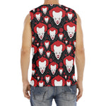 Halloween Scary Clown Pattern Print Men's Fitness Tank Top