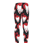 Halloween Scary Clown Pattern Print Men's leggings