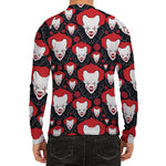 Halloween Scary Clown Pattern Print Men's Long Sleeve Rash Guard