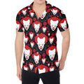 Halloween Scary Clown Pattern Print Men's Shirt