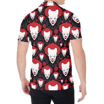 Halloween Scary Clown Pattern Print Men's Shirt