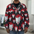 Halloween Scary Clown Pattern Print Men's Shirt Jacket