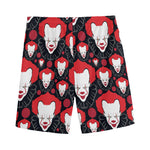 Halloween Scary Clown Pattern Print Men's Sports Shorts