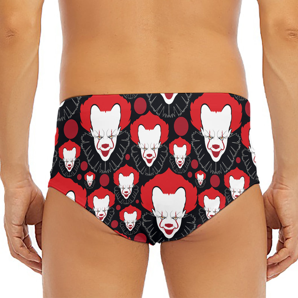 Halloween Scary Clown Pattern Print Men's Triangle Swim Briefs