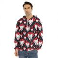 Halloween Scary Clown Pattern Print Men's Velvet Pullover Hoodie