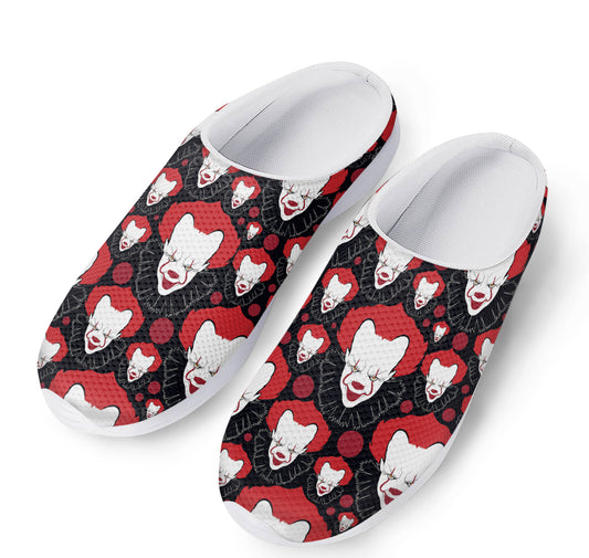 Halloween Scary Clown Pattern Print Mesh Casual Shoes
