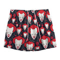 Halloween Scary Clown Pattern Print Mesh Shorts