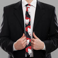 Halloween Scary Clown Pattern Print Necktie