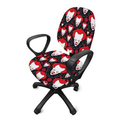 Halloween Scary Clown Pattern Print Office Chair Cover