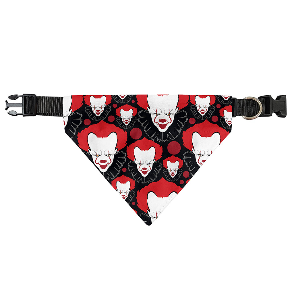 Halloween Scary Clown Pattern Print Over The Collar Dog Bandana