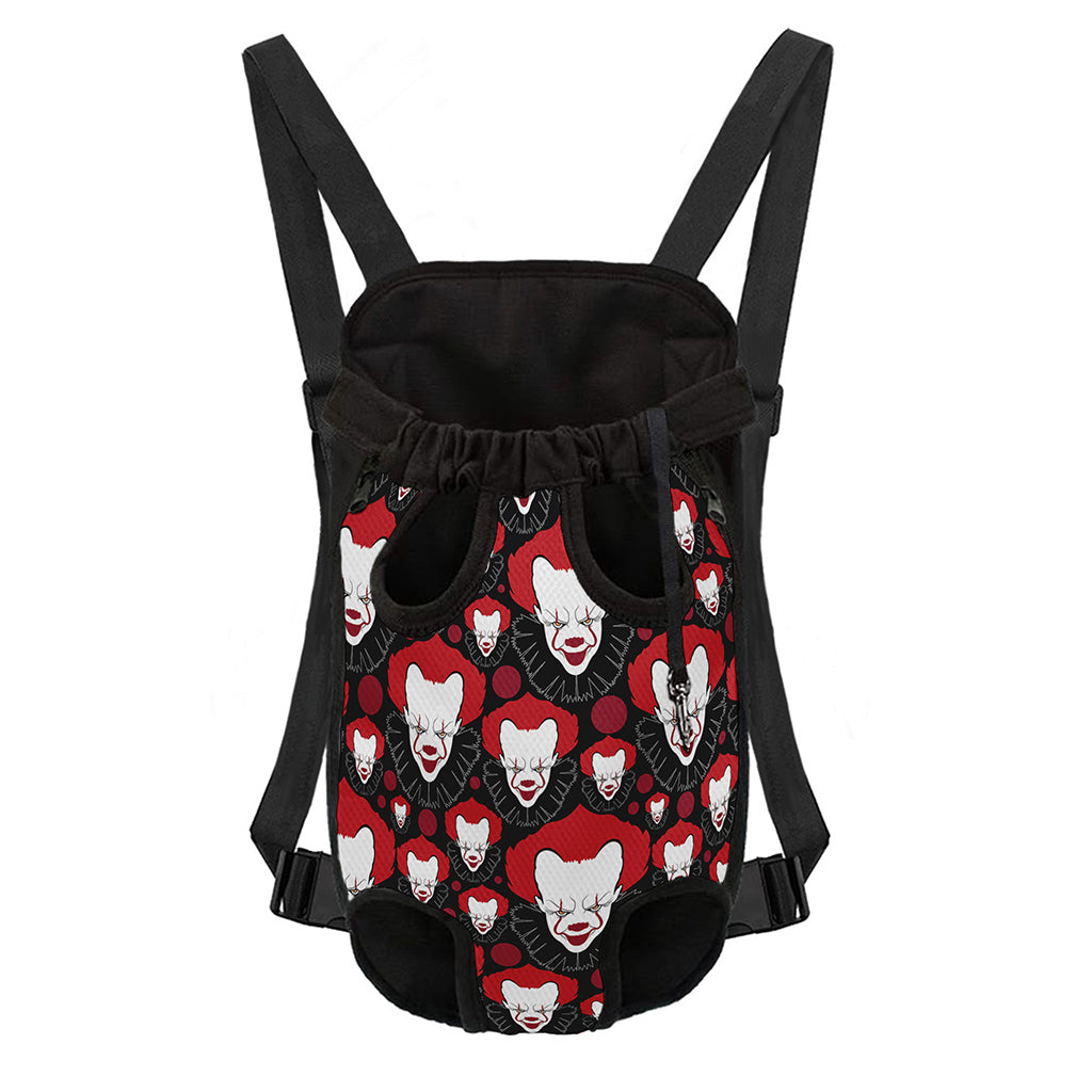 Halloween Scary Clown Pattern Print Pet Carrier Backpack