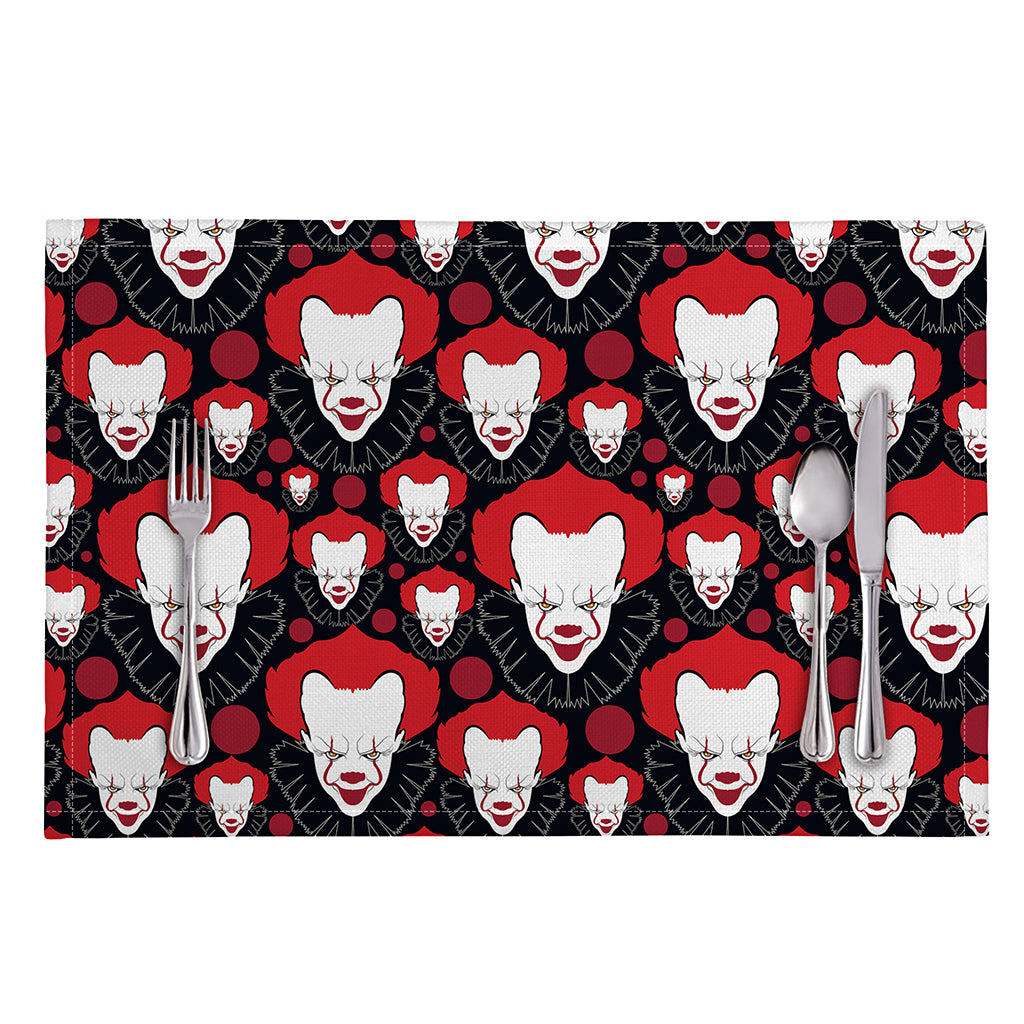 Halloween Scary Clown Pattern Print Placemat
