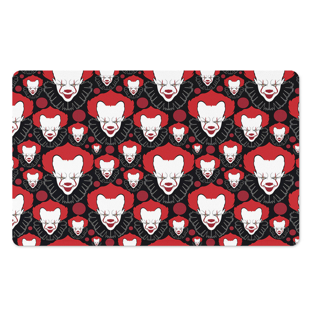Halloween Scary Clown Pattern Print Polyester Doormat