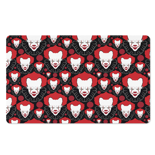 Halloween Scary Clown Pattern Print Polyester Doormat
