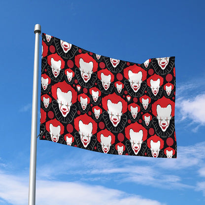 Halloween Scary Clown Pattern Print Polyester Flag