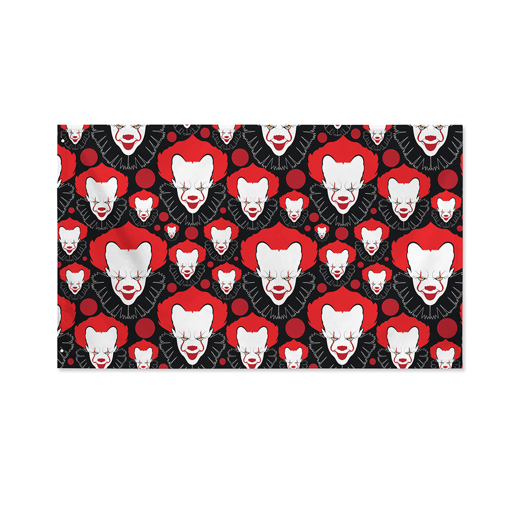 Halloween Scary Clown Pattern Print Polyester Flag