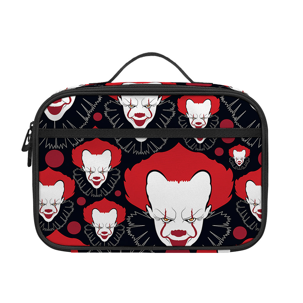 Halloween Scary Clown Pattern Print Portable Lunch Bag