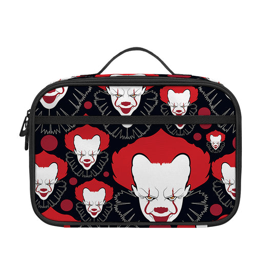 Halloween Scary Clown Pattern Print Portable Lunch Bag