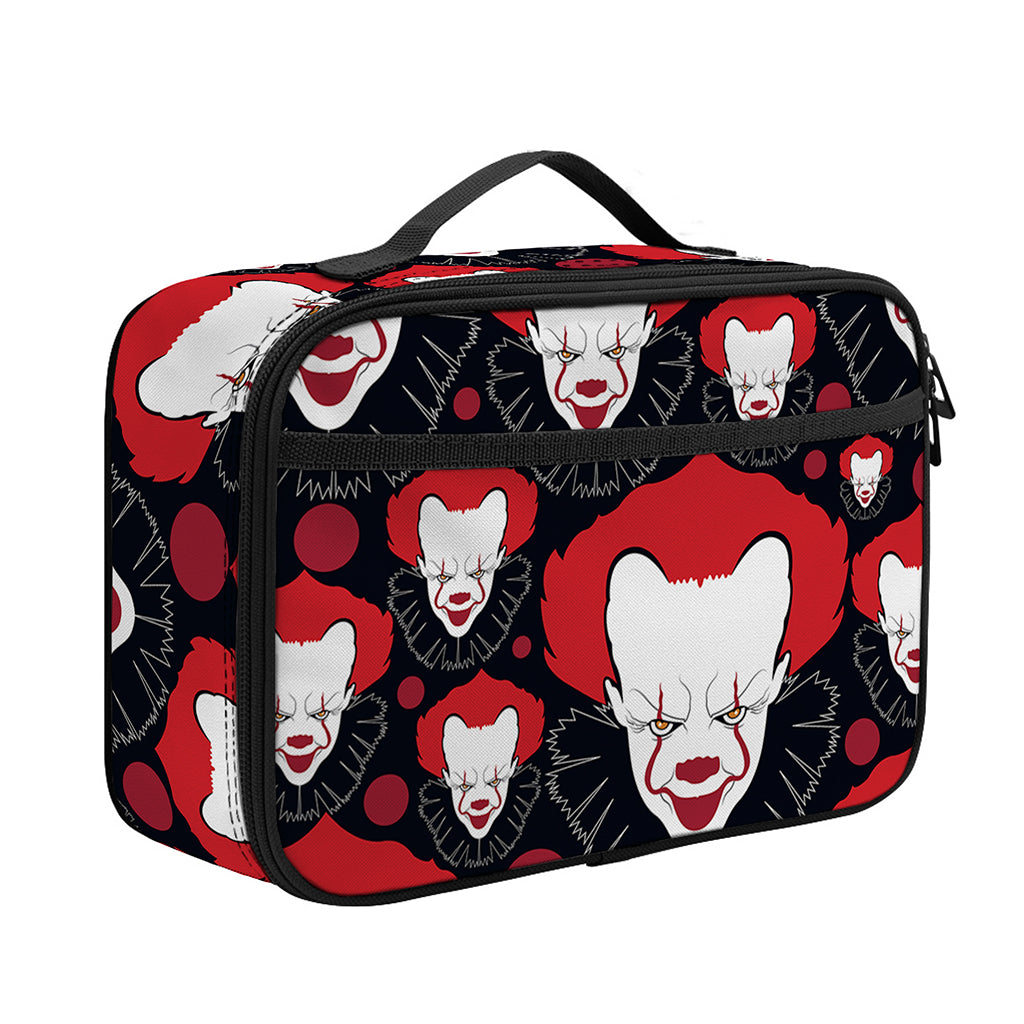 Halloween Scary Clown Pattern Print Portable Lunch Bag