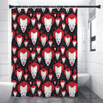 Halloween Scary Clown Pattern Print Premium Shower Curtain