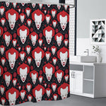 Halloween Scary Clown Pattern Print Premium Shower Curtain