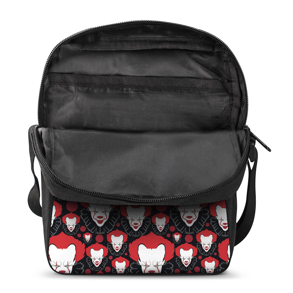 Halloween Scary Clown Pattern Print Rectangular Crossbody Bag