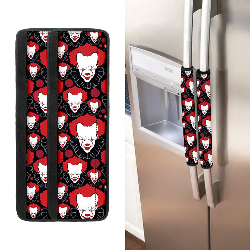 Halloween Scary Clown Pattern Print Refrigerator Handle Covers