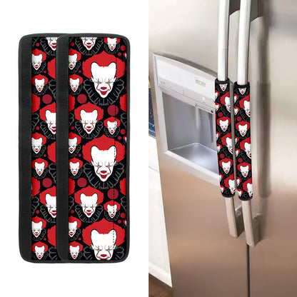 Halloween Scary Clown Pattern Print Refrigerator Handle Covers