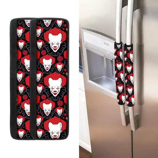 Halloween Scary Clown Pattern Print Refrigerator Handle Covers