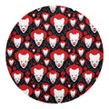 Halloween Scary Clown Pattern Print Round Blanket