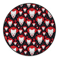 Halloween Scary Clown Pattern Print Round Floor Mat