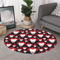 Halloween Scary Clown Pattern Print Round Rug