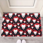 Halloween Scary Clown Pattern Print Rubber Doormat