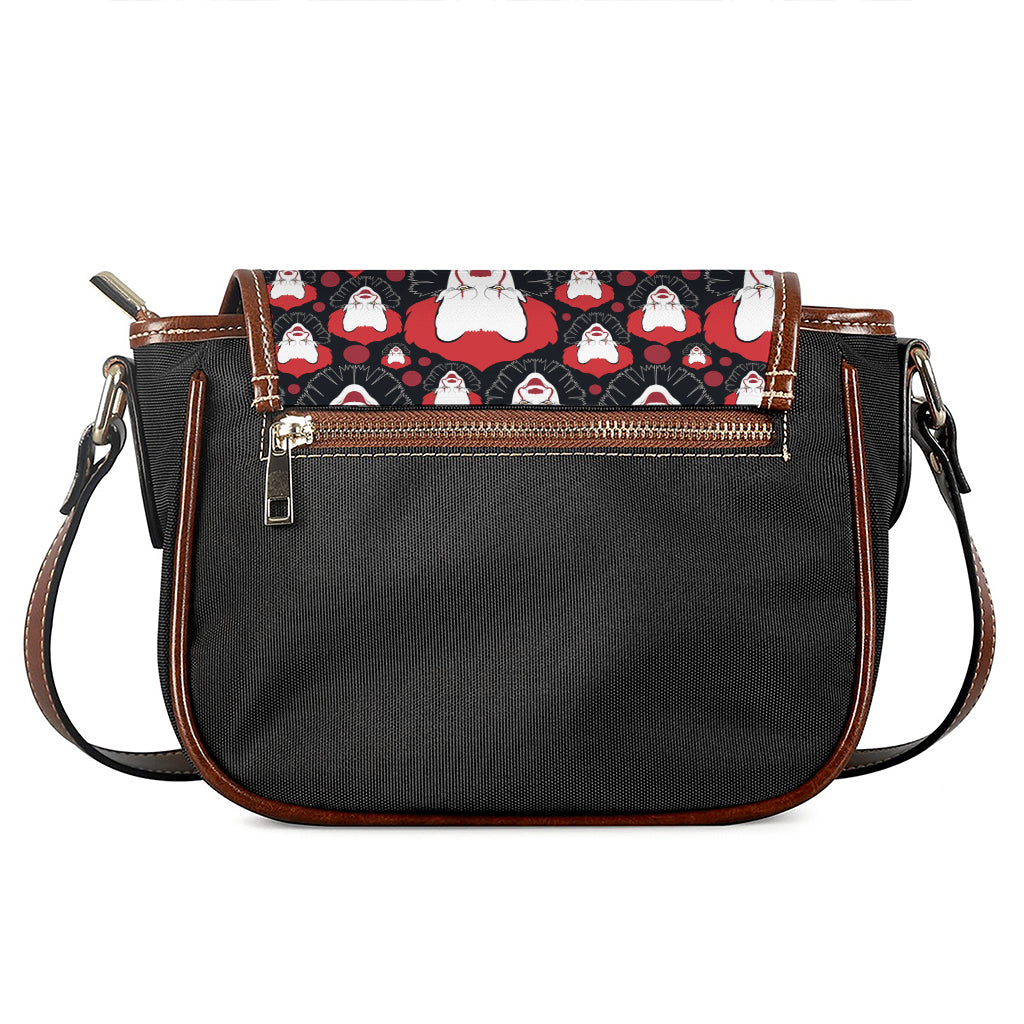 Halloween Scary Clown Pattern Print Saddle Bag