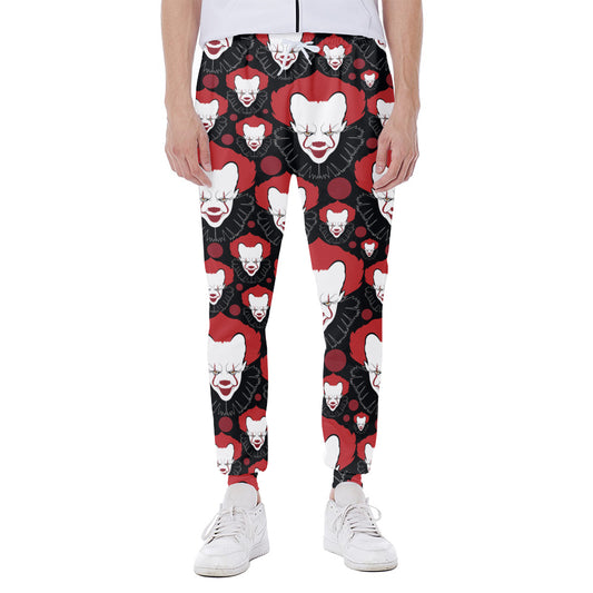 Halloween Scary Clown Pattern Print Scuba Joggers