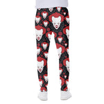 Halloween Scary Clown Pattern Print Scuba Joggers