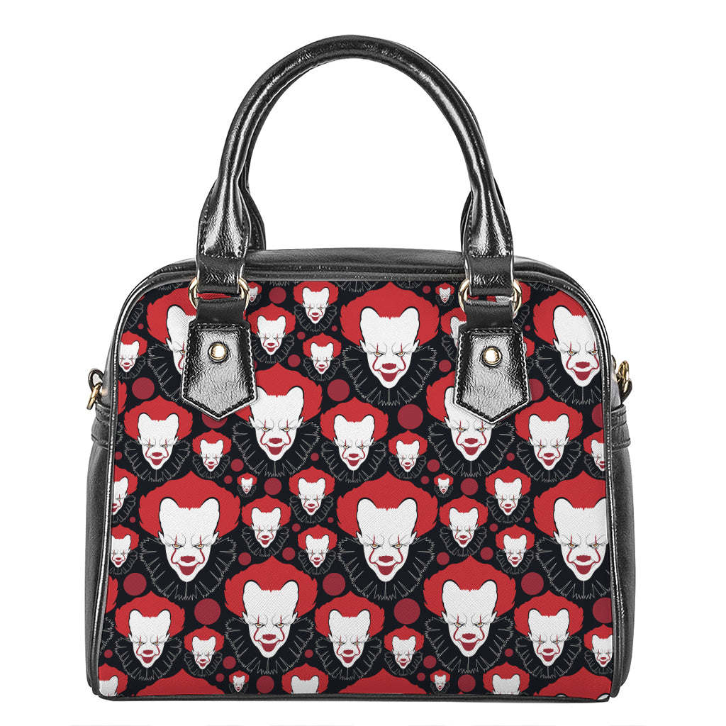 Halloween Scary Clown Pattern Print Shoulder Handbag
