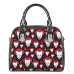 Halloween Scary Clown Pattern Print Shoulder Handbag