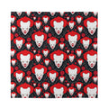 Halloween Scary Clown Pattern Print Silk Bandana