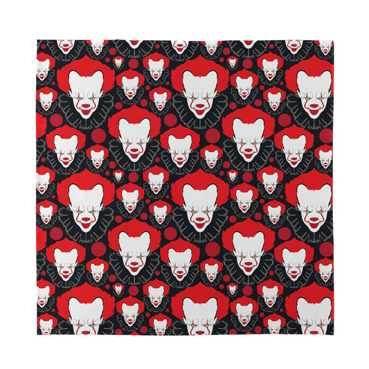 Halloween Scary Clown Pattern Print Silk Bandana