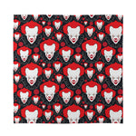 Halloween Scary Clown Pattern Print Silk Bandana