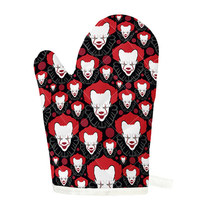 Halloween Scary Clown Pattern Print Single Oven Mitt