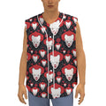 Halloween Scary Clown Pattern Print Sleeveless Baseball Jersey