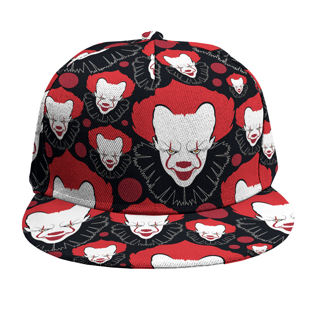 Halloween Scary Clown Pattern Print Snapback Cap