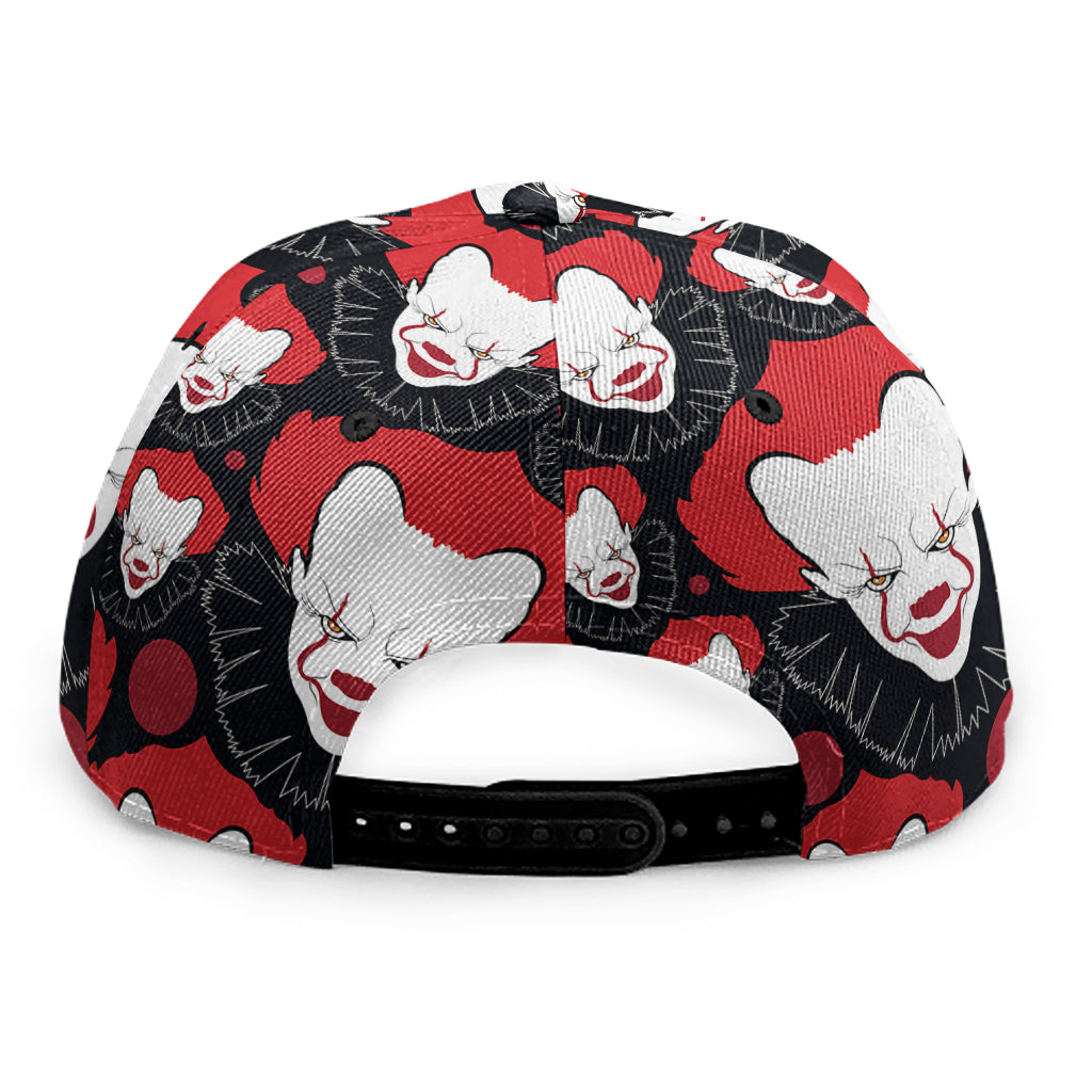 Halloween Scary Clown Pattern Print Snapback Cap