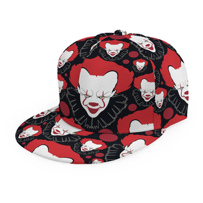 Halloween Scary Clown Pattern Print Snapback Cap