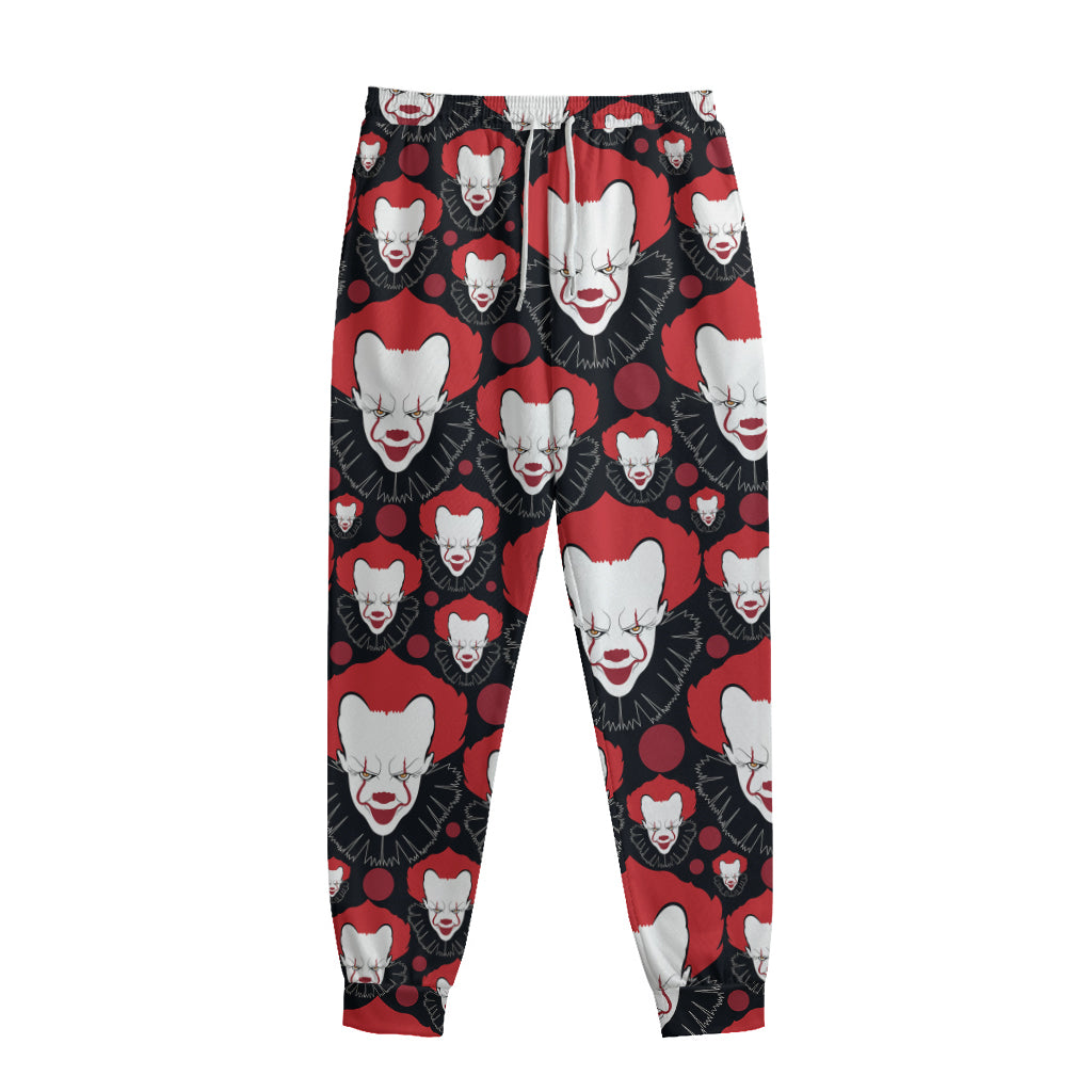 Halloween Scary Clown Pattern Print Sweatpants
